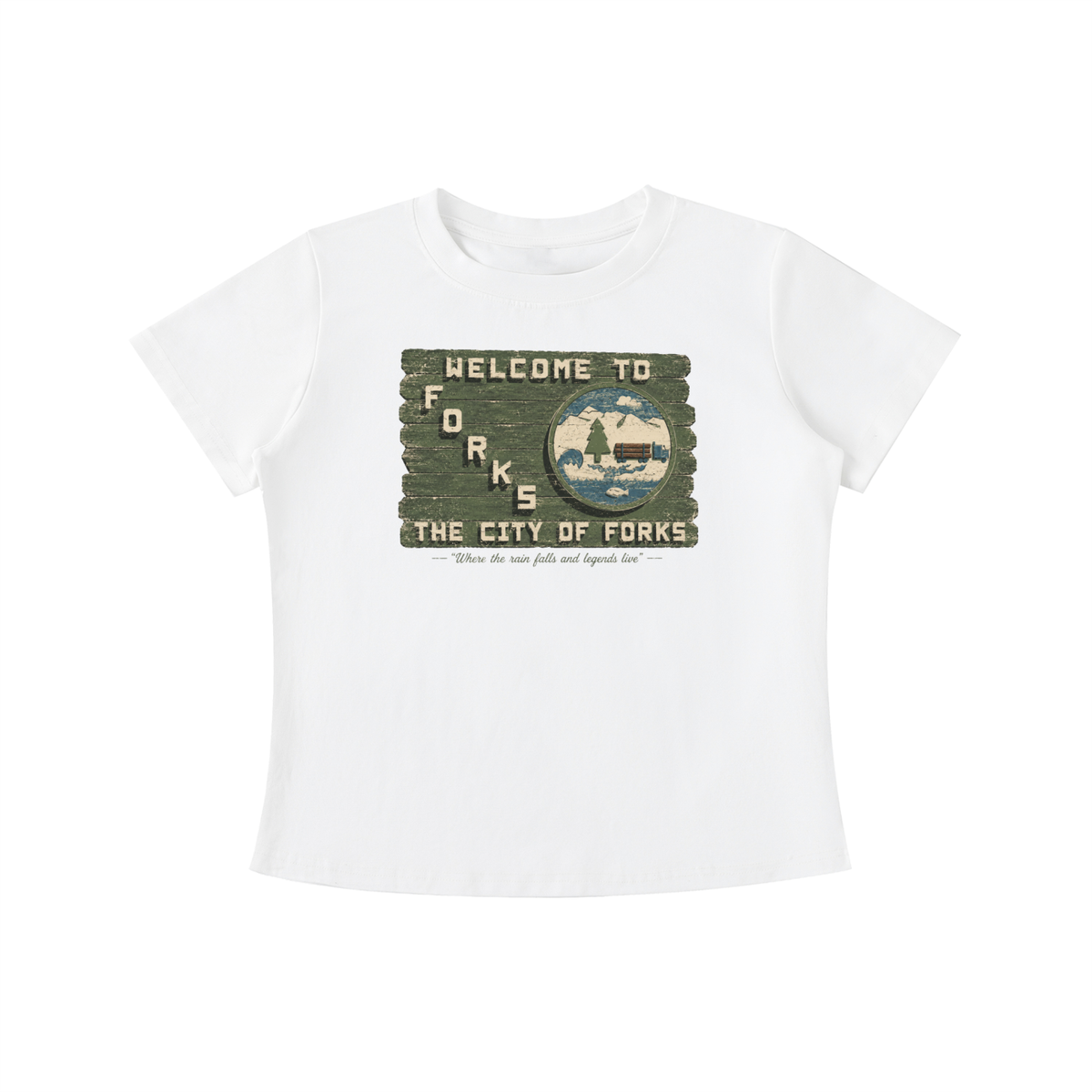 Forks Twilight Vintage Wash Slim Fit T-shirt