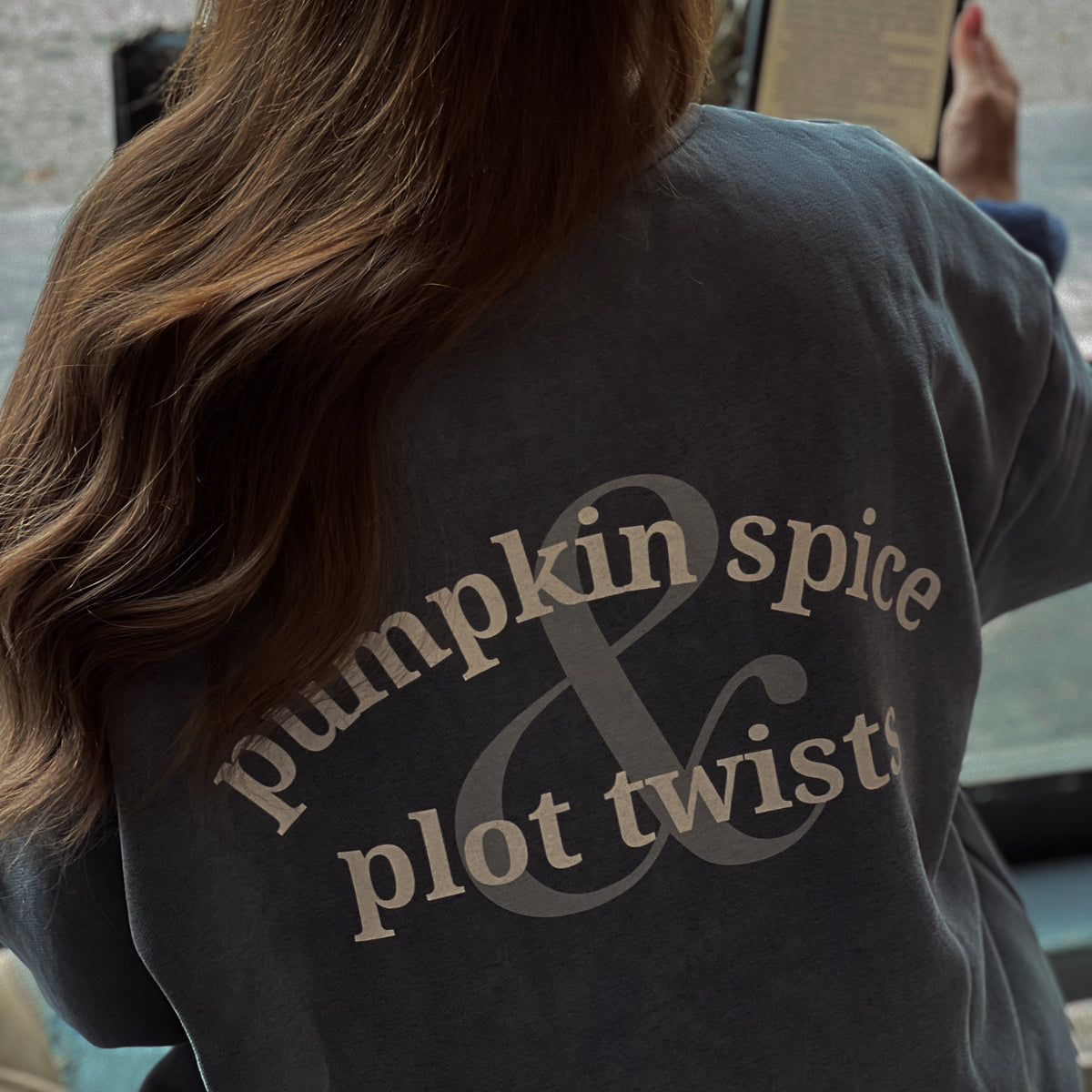 Pumpkin Spice & Plot Twists Vintage Wash Fleece Sweatshirt